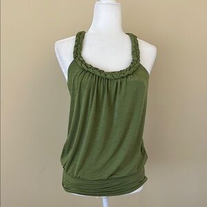 BCX Olive Braided Strap Tank Top